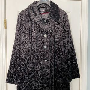Faux fur black coat